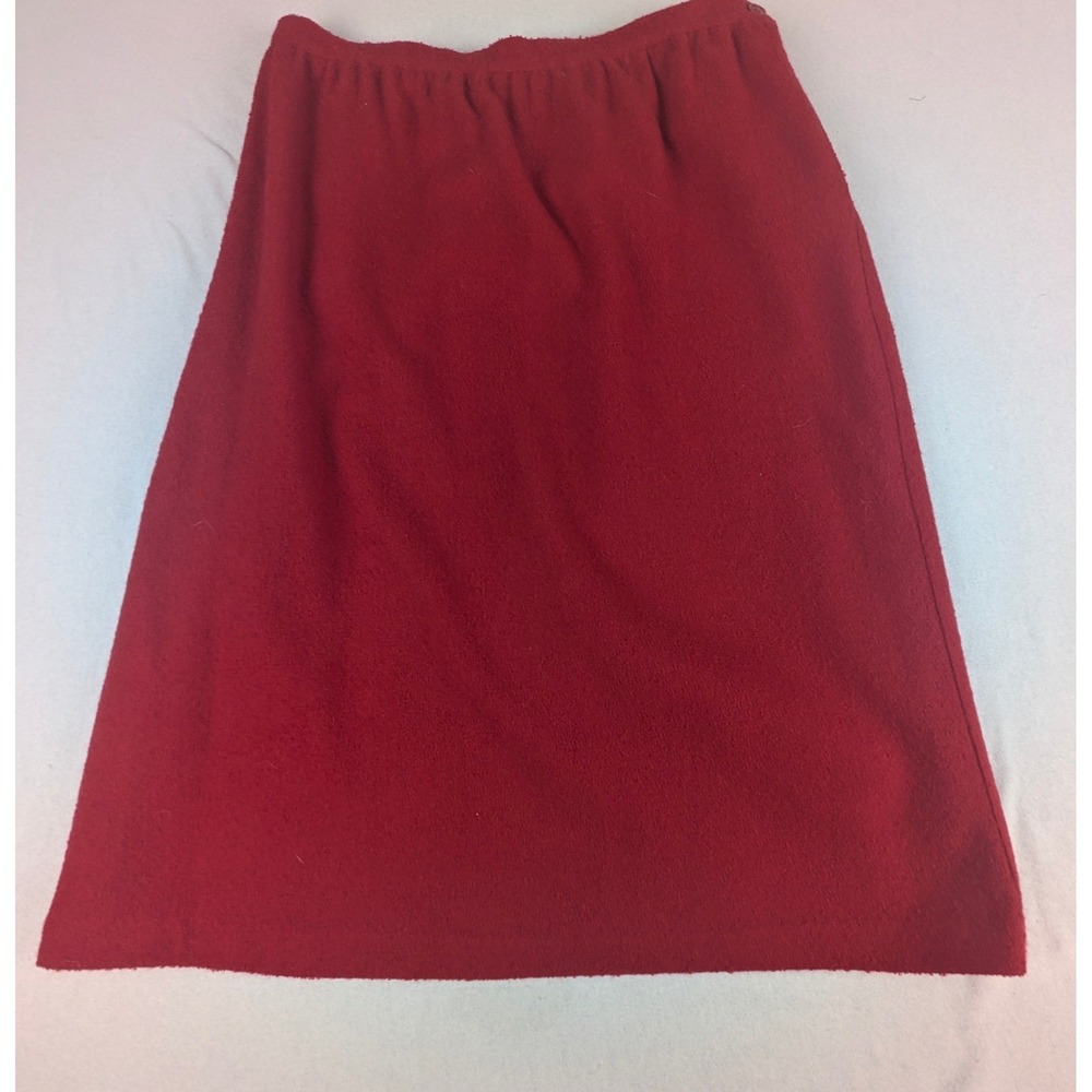 Alfred Dunner Vintage Red Wool Blend A-Line Midi Skirt Lined Plus Size 18W USA